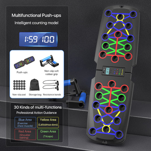 Foldable Push-Up Board – Portable Home Gym Trainer for Full Body Workout | 30-in-1 Push-Up System