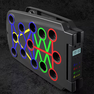 Digital push board with LED workout position indicators