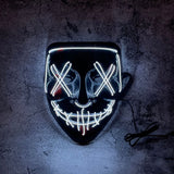 Glowing Halloween LED Mask – Scary Cosplay Costume for Party & Festival