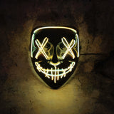 Glowing Halloween LED Mask – Scary Cosplay Costume for Party & Festival