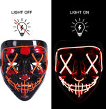 Glowing Halloween LED Mask – Scary Cosplay Costume for Party & Festival