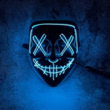 Glowing Halloween LED Mask – Scary Cosplay Costume for Party & Festival