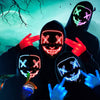 Glowing Halloween LED Mask – Scary Cosplay Costume for Party & Festival