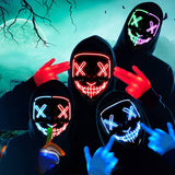Glowing Halloween LED Mask – Scary Cosplay Costume for Party & Festival